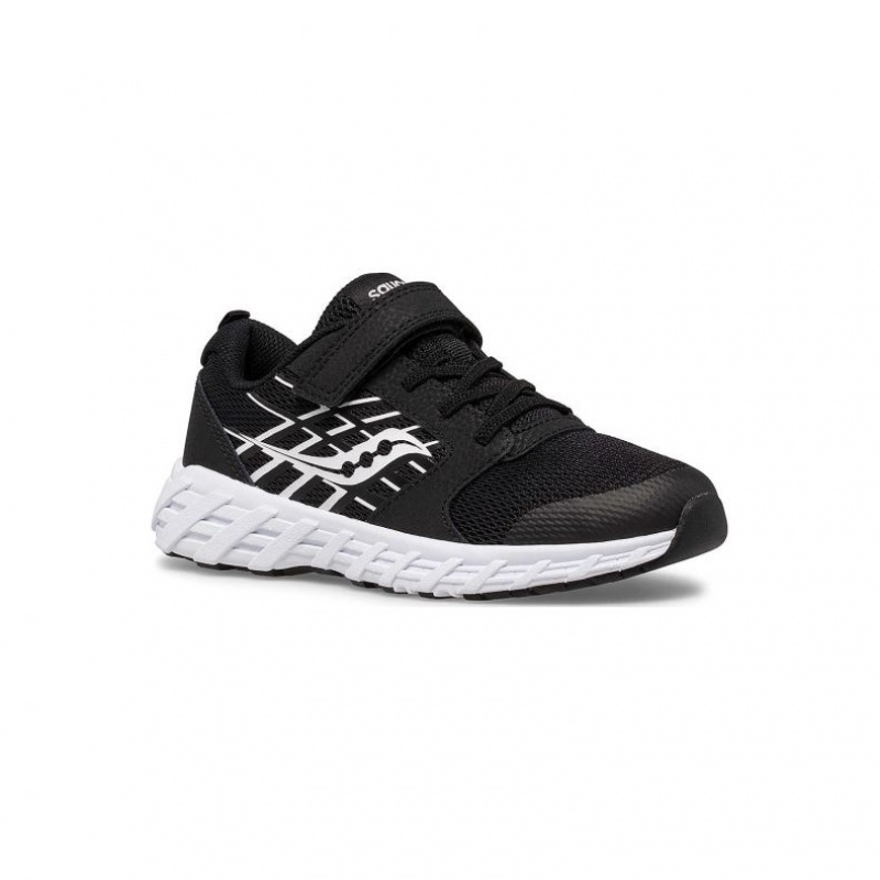 Saucony Wind 2.0 A/C Big Kids' Sneakers Black | CANADA IYKJATD