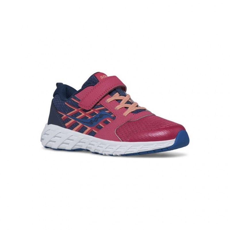 Saucony Wind 2.0 A/C Big Kids' Sneakers Navy / Red | CANADA UMVFKJR