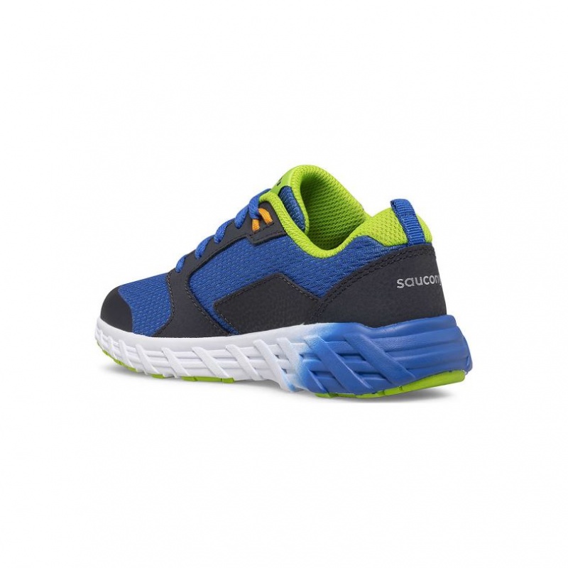 Saucony Wind 2.0 Lace Big Kids' Sneakers Blue / Green | CANADA QGDKOLT