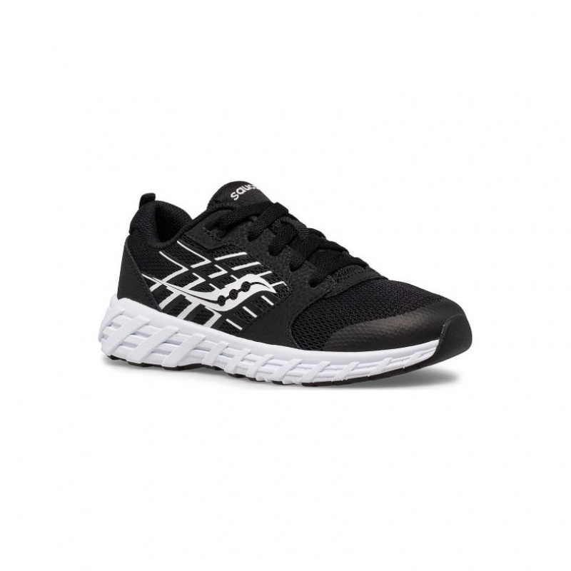 Saucony Wind 2.0 Lace Big Kids' Sneakers Black | CANADA GKNQFDL