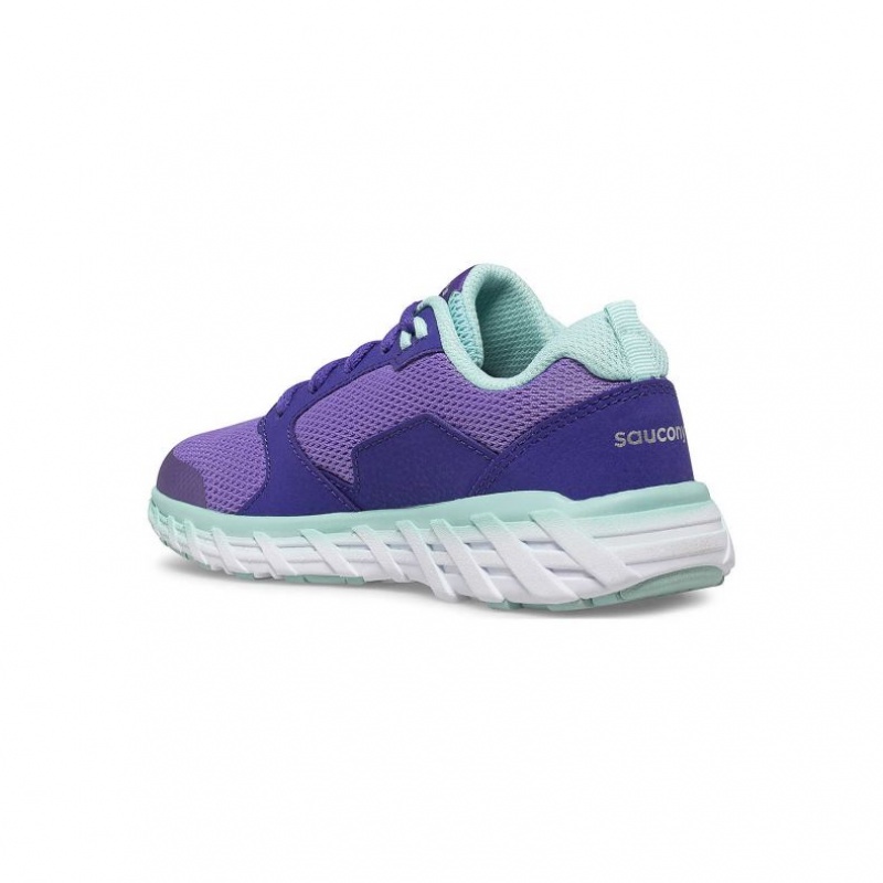 Saucony Wind 2.0 Lace Big Kids' Sneakers Purple | CANADA FNUZGHX